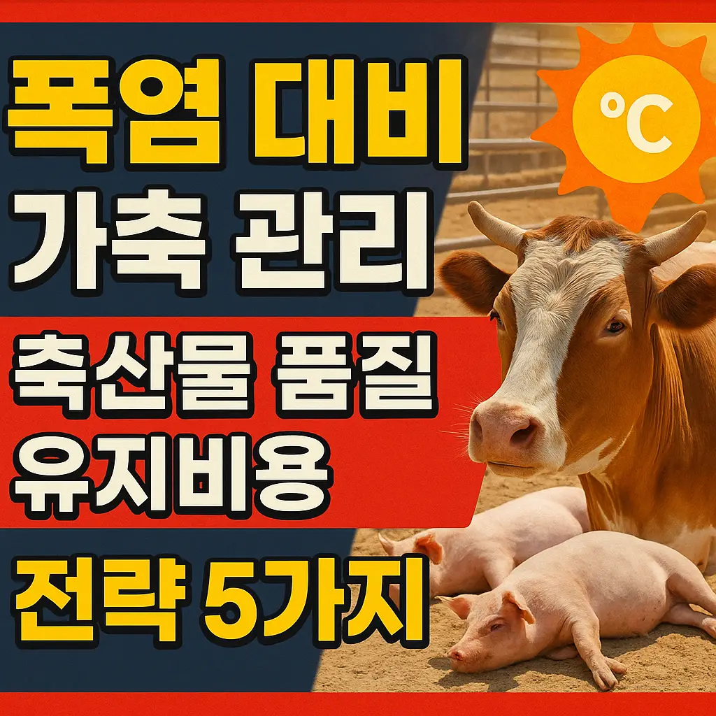농업경제학 : 폭염에 대비하는 똑똑한 축산관리! 가축 생존율 높이고 품질 지키는 전략 5가지