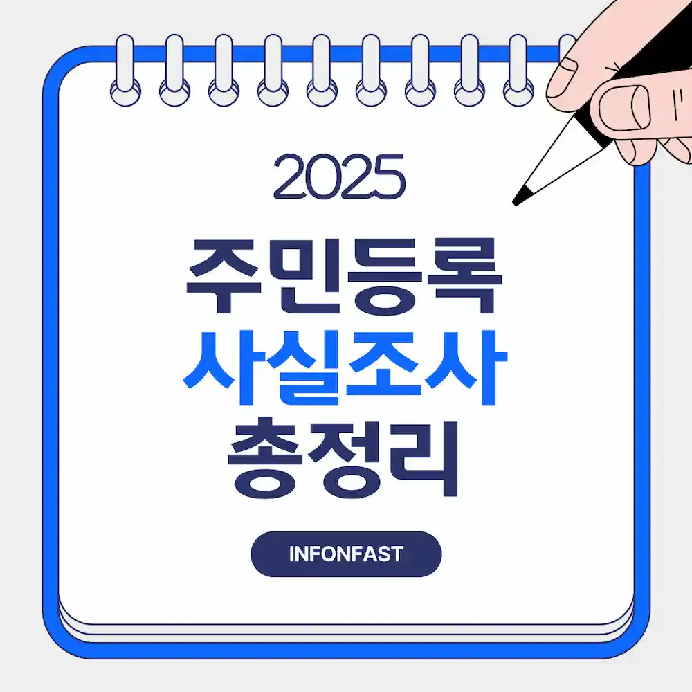 2025 주민등록 사실조사 총정리 블로그 썸네일 포스터