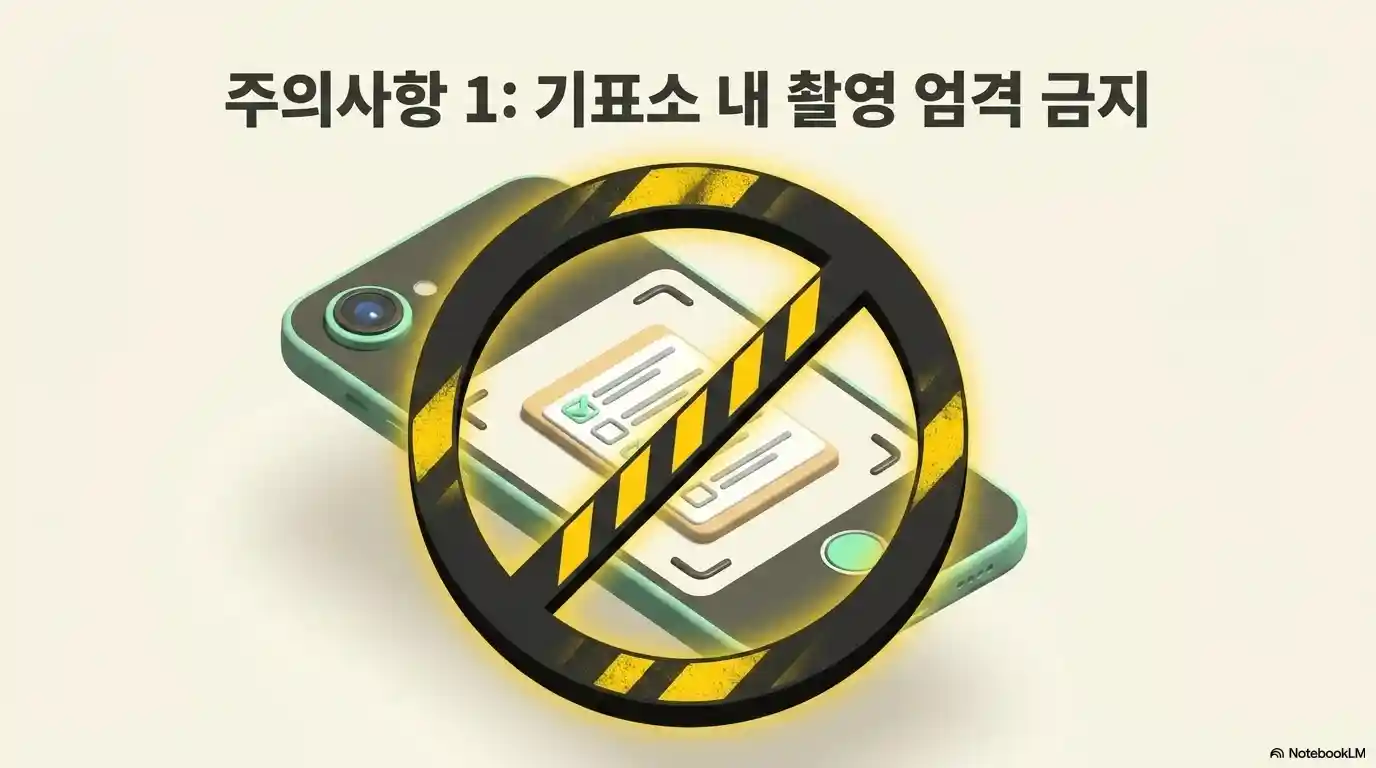 사전투표 유의 사항 사진 촬영 금지