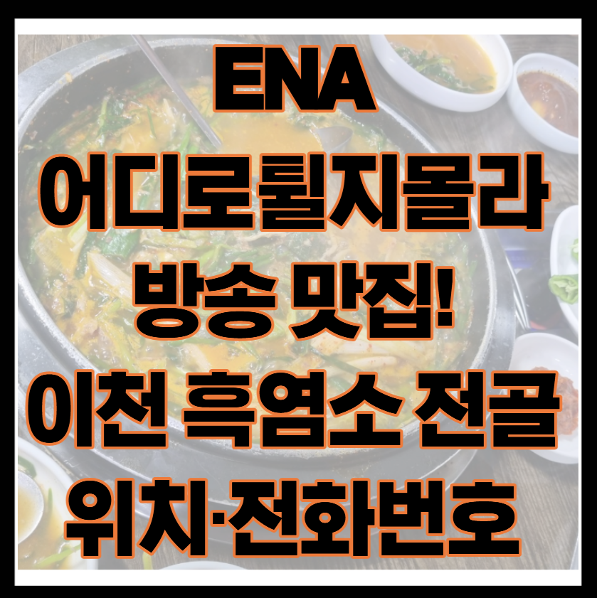 ENA 어디로튈지몰라 방송 맛집! 이천 흑염소 전골 위치·전화번호 총정리