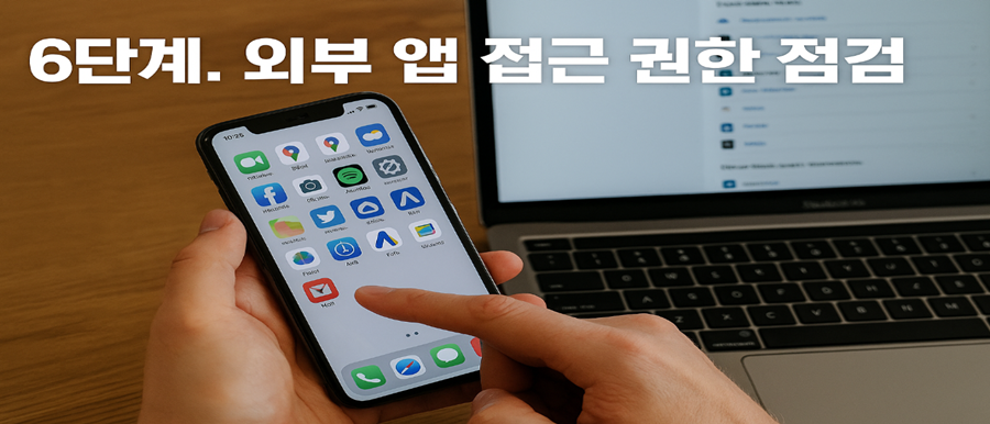 외부 앱 접근 권한 점검