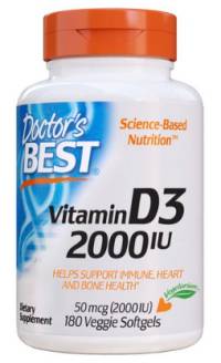 닥터스베스트 비타민 D3 2000IU 베지 소프트젤, 180정, 1개