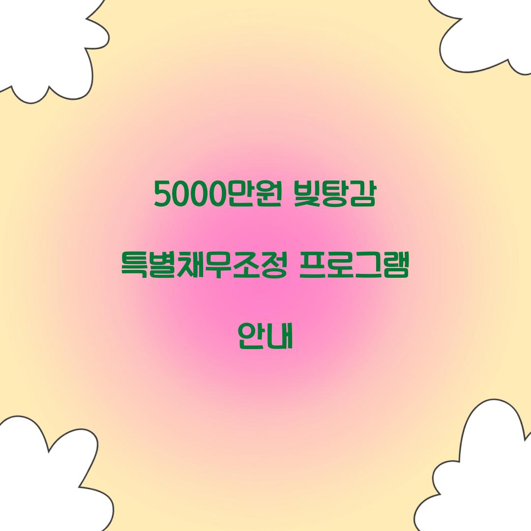 5000만원 빚탕감
