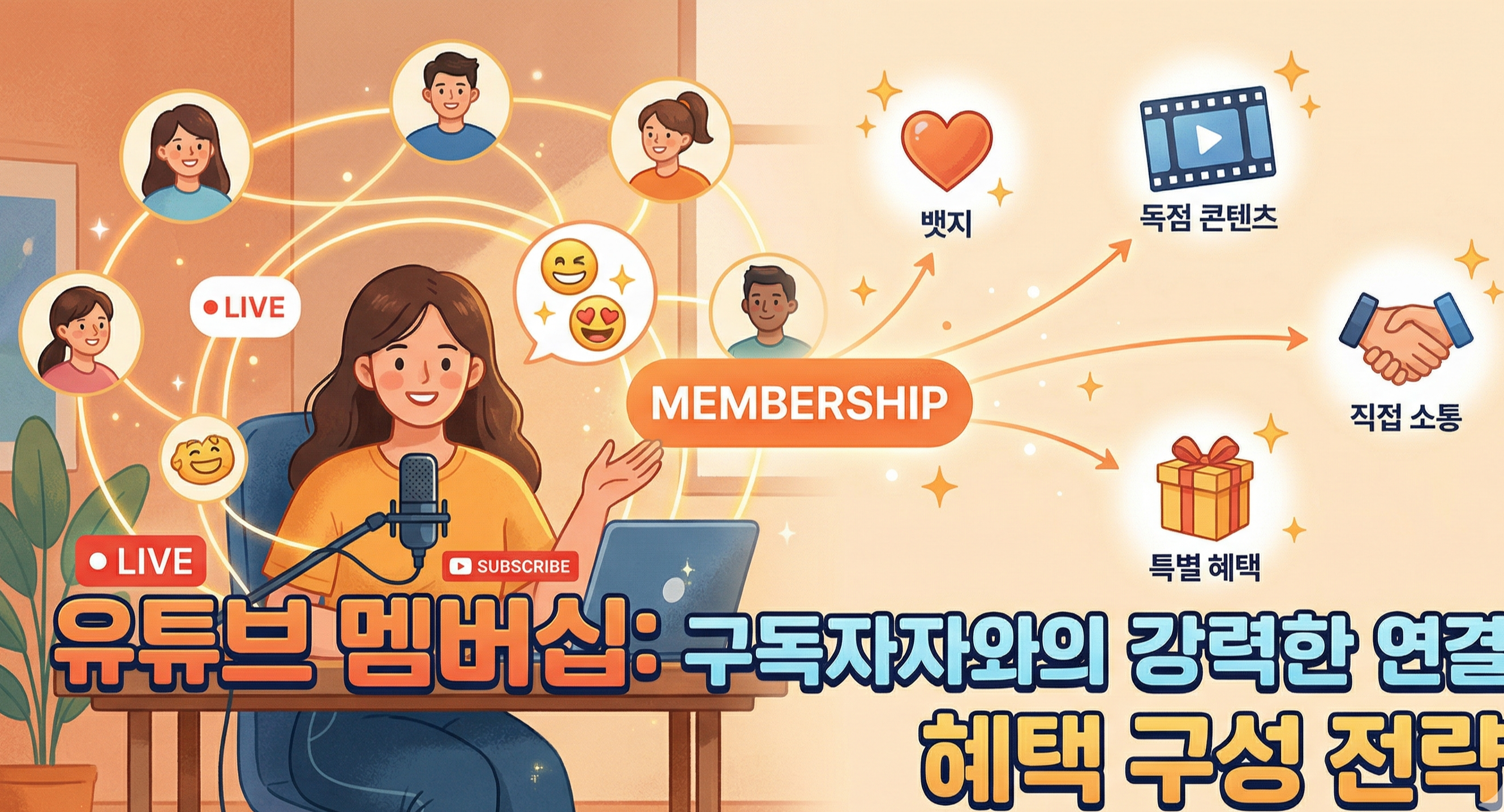 구독자와의 강력한 연결: 유튜브 멤버십 활용 및 혜택 구성 관련이미지