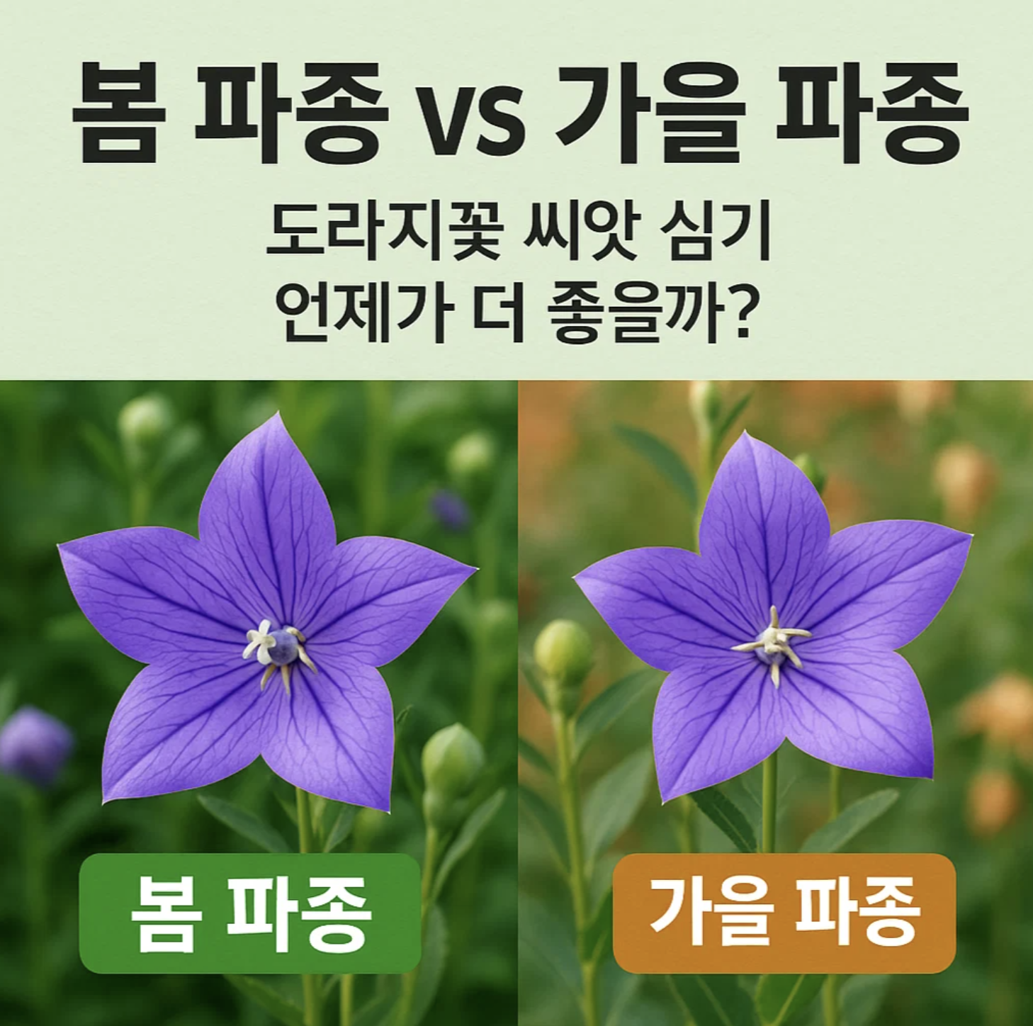 봄 파종 vs 가을 파종, 도라지꽃 씨앗 심기 언제가 더 좋을까?