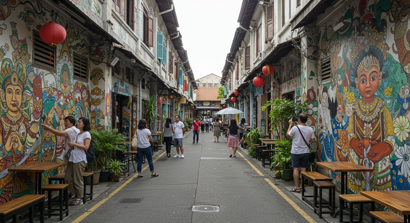 조지타운 벽화골목과 카페