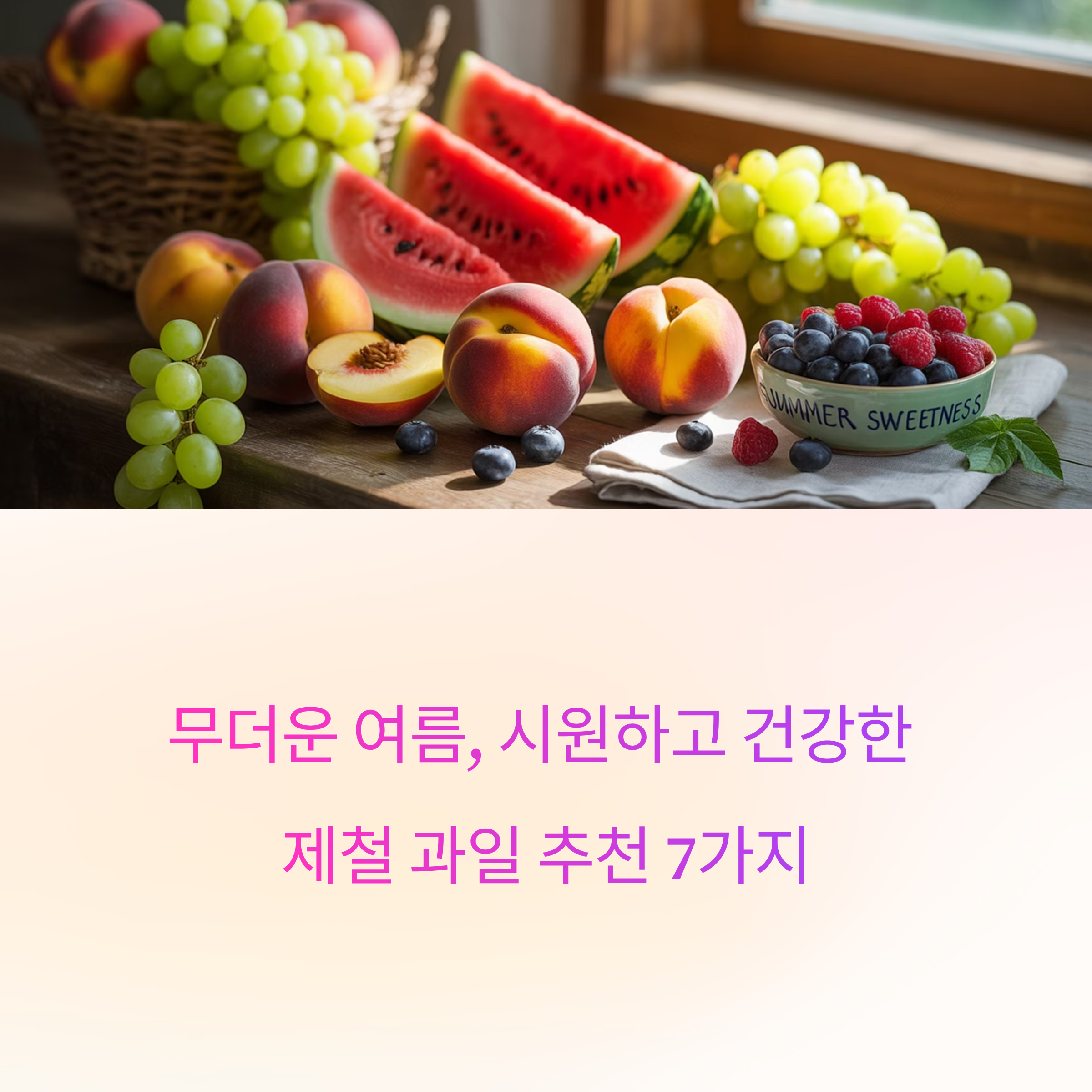 무더운 여름, 시원하고 건강한 제철 과일 추천 7가지