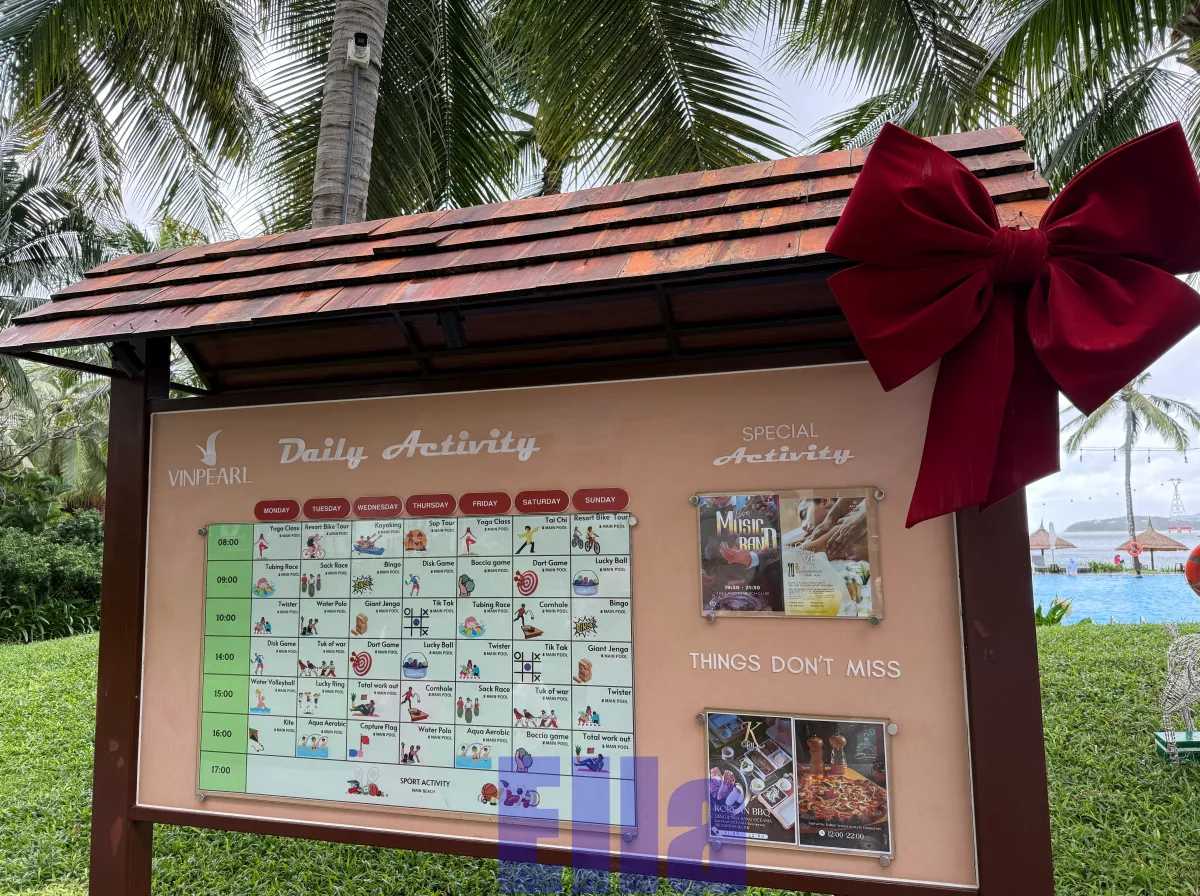 빈펄나트랑베이-프로그램-안내판