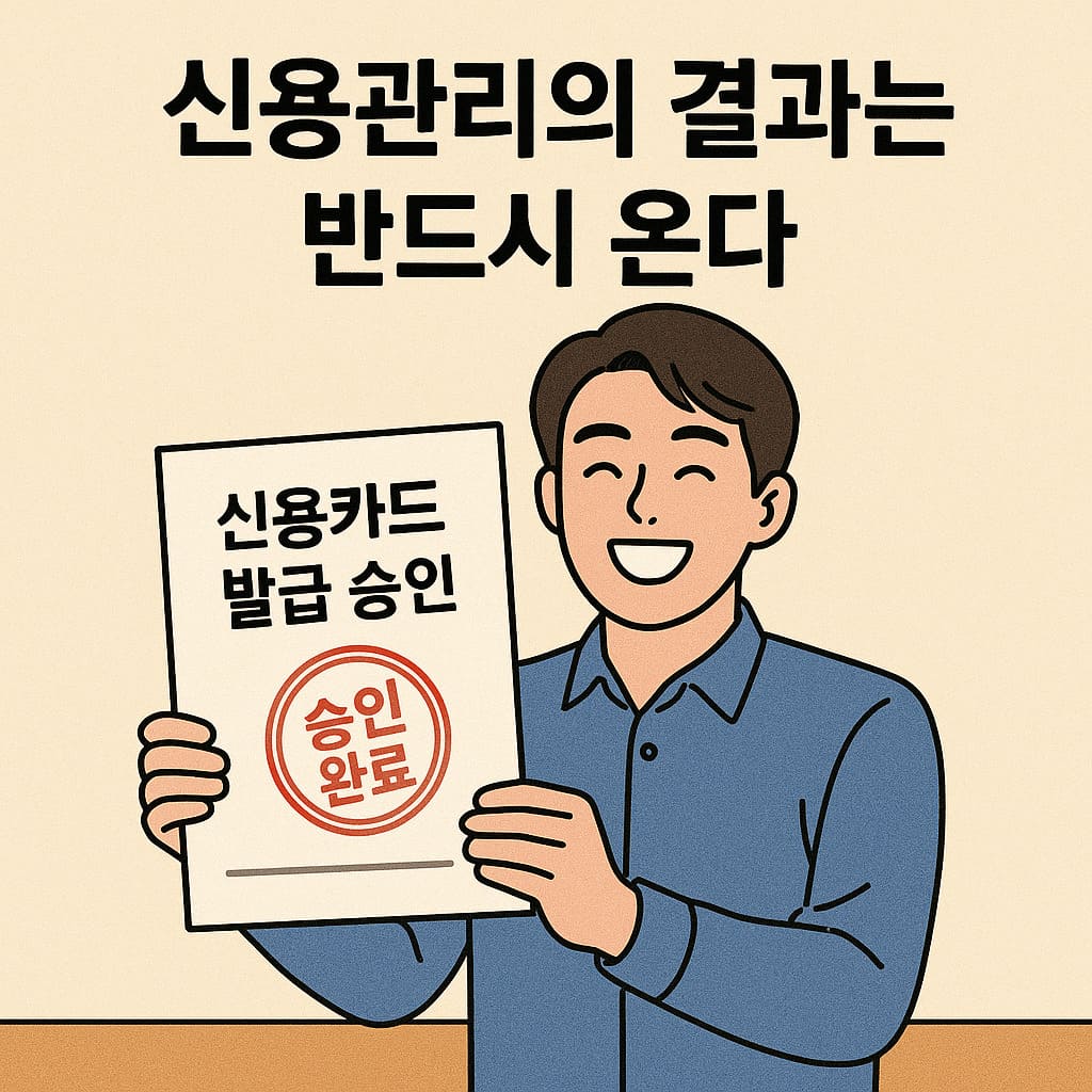 신용카드 발급 승인받은 남성