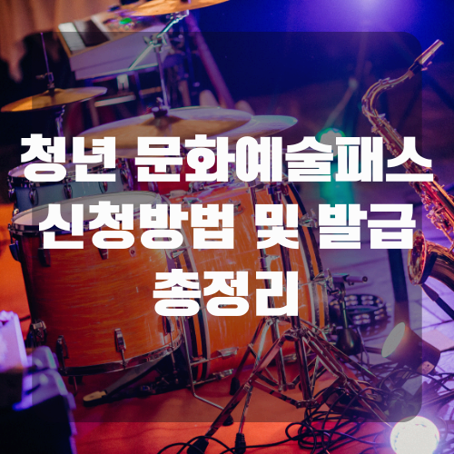 청년 문화예술패스 신청방법 및 발급, 사용처 완벽 정리