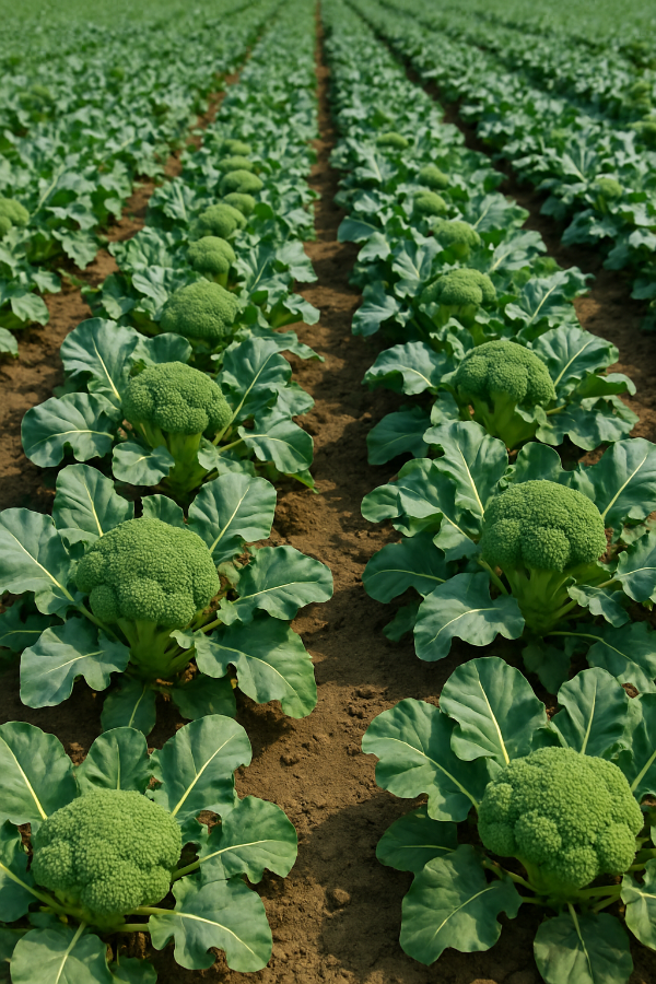 브로콜리 밭 사진