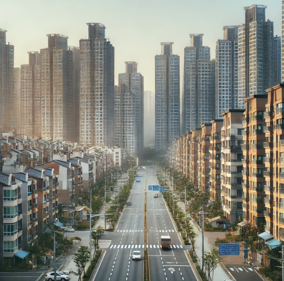 아파트 단지, 재산 요건을 시각적으로 표현한 장면