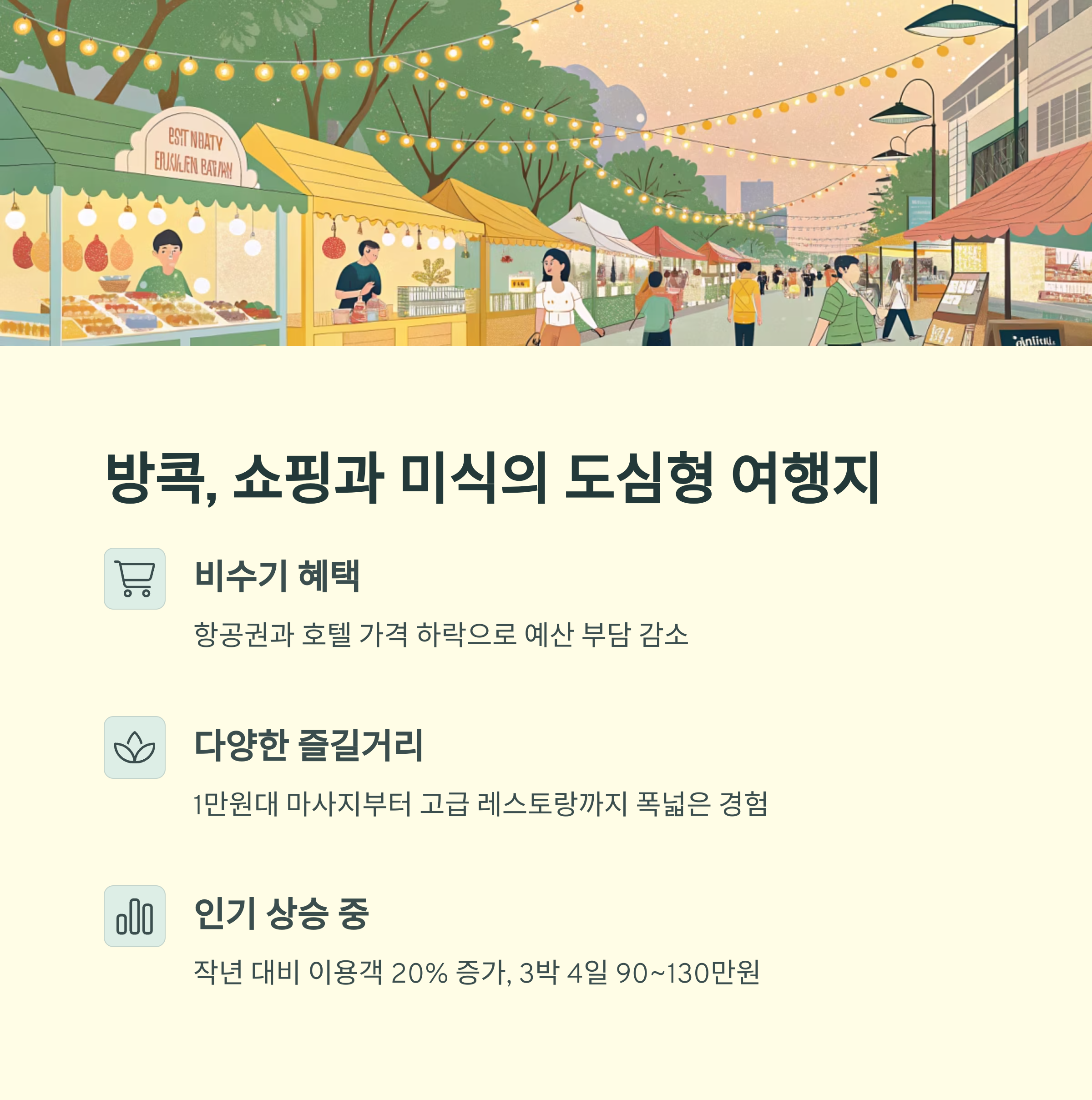 방콕, 쇼핑과 미식의 도심형 여행지