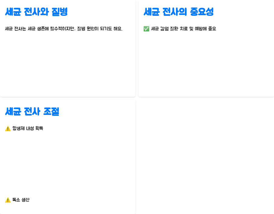 분자생물학: 세균 전사의 비밀, 핵심 기능 파헤치기! - 세균 전사의 중요성: 생존을 위한 필수 과정 - 세균 전사와 질병 분자생물학: 세균 전사의 비밀, 핵심 기능 파헤치기! - 세균 전사의 중요성: 생존을 위한 필수 과정 - 세균 전사와 질병