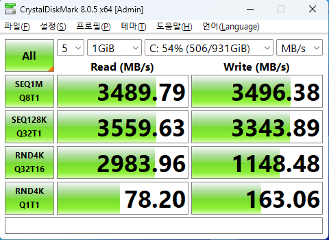 980 프로 속도