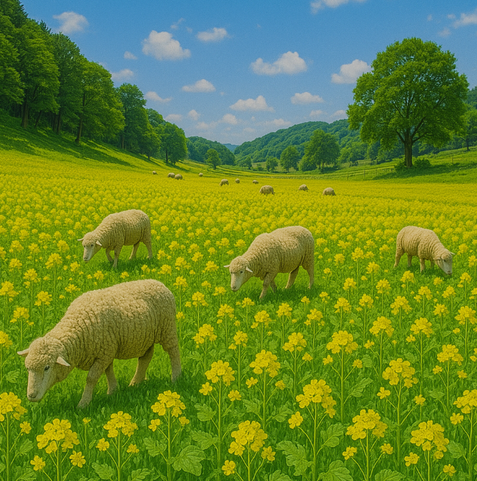 가평 유채꽃축제 양떼목장 유채꽃 모습