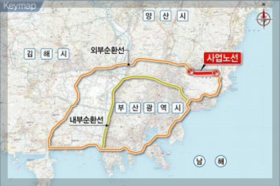 해운대 반송터널 개발정보, 산성터널 센텀2지구 오시리아역까지 간다.