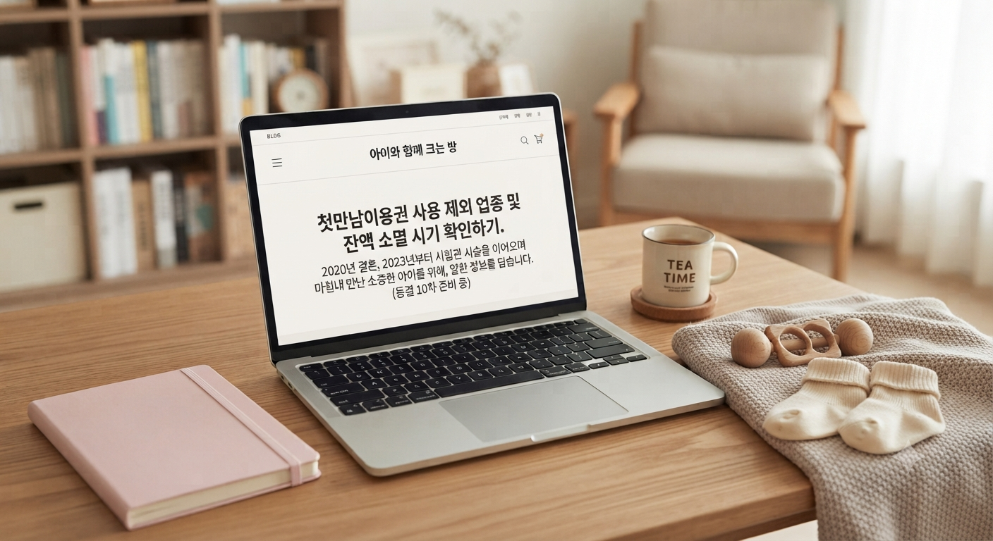 첫만남이용권 사용 제외 업종 및 잔액 소멸 시기 확인하기