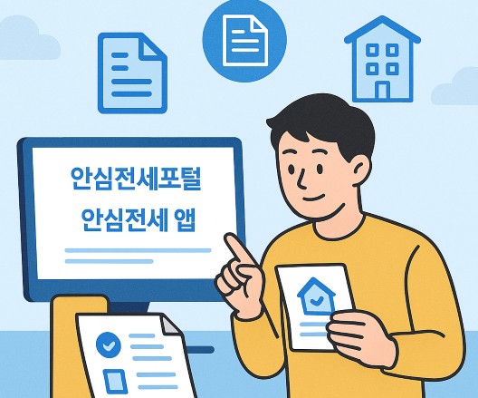안심전세포털을 보고있는 청년