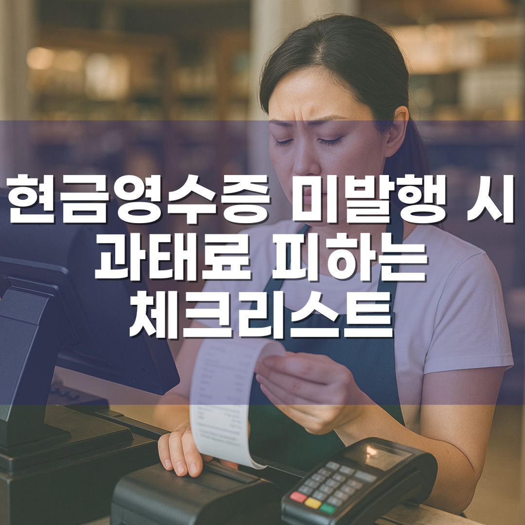 현금영수증 발행 의무 강화, 미발행 시 과태료 피하는 체크리스트