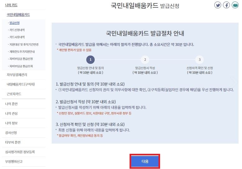 국민내일배움카드 신청방법 총정리