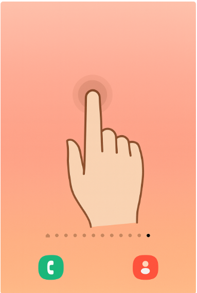 방법 1: 배경화면 빈 공간 길게 누르기