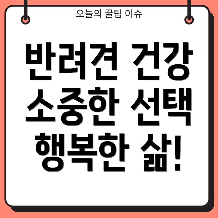 반려견 사료 비교 가이드