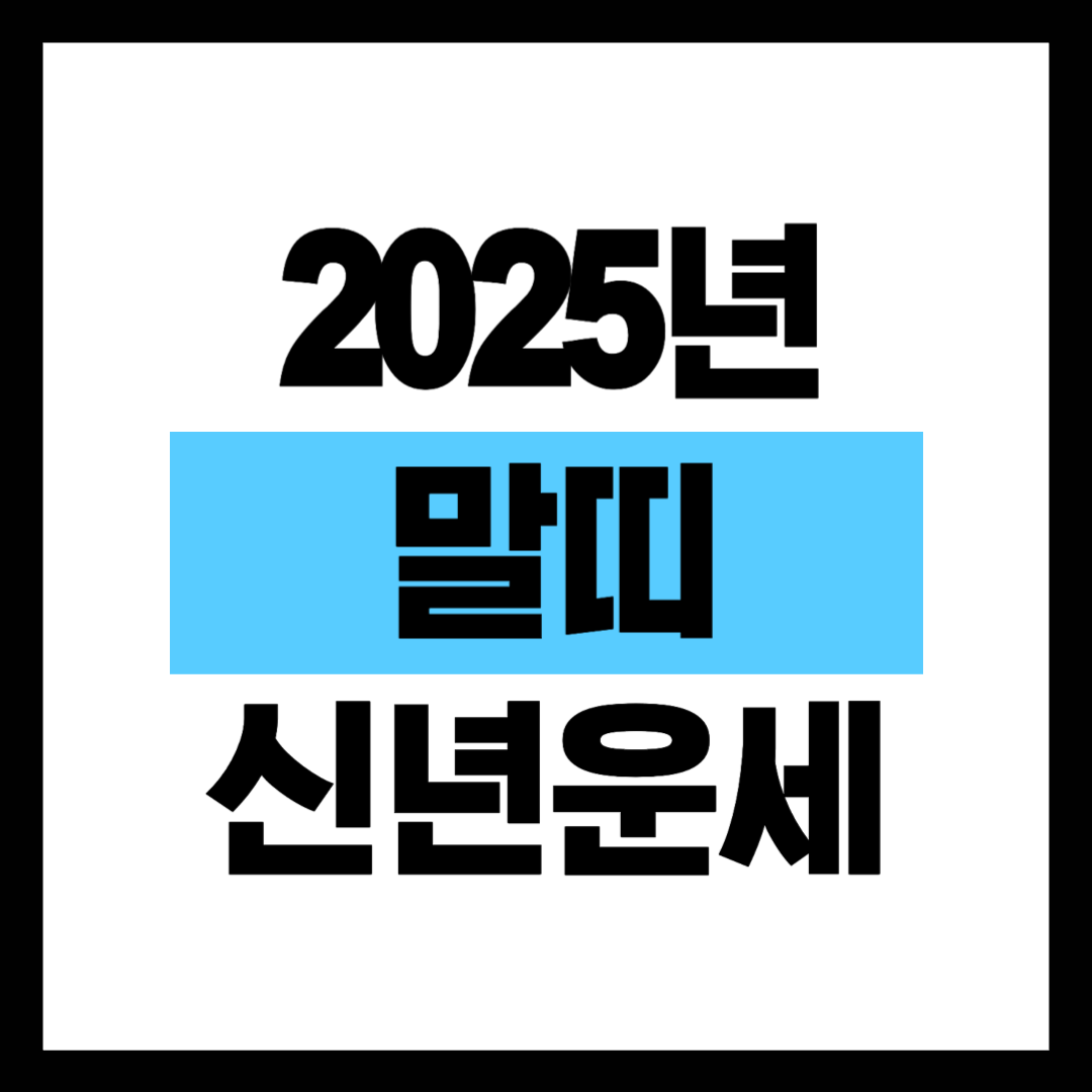 2025년 말띠 운세