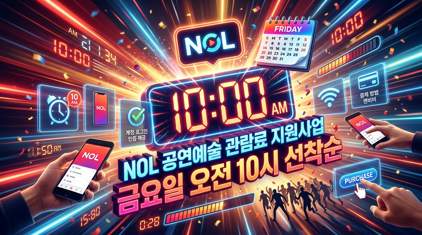 NOL 공연예술 관람료 지원사업 2차 쿠폰 준비 체크리스트