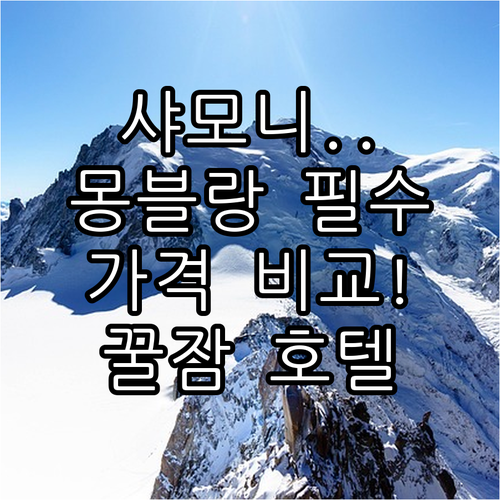 샤모니 몽블랑 호텔 가격 시설 장점 ..