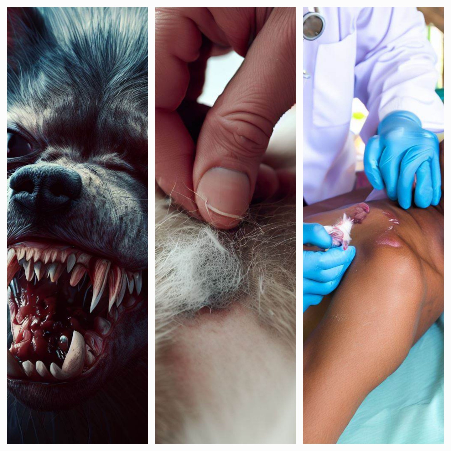 광견병, 강아지 털, 치료(made by Bing)