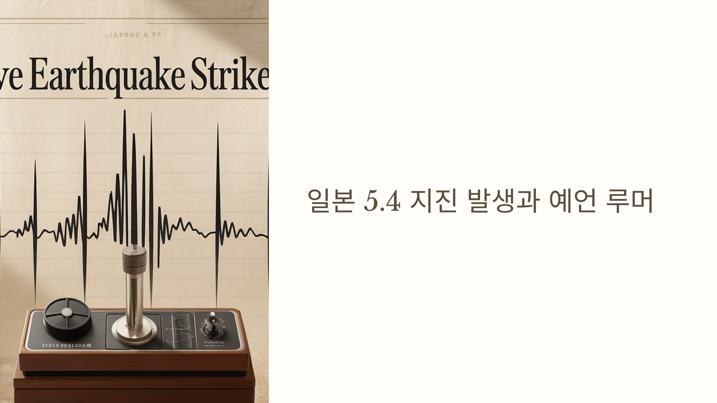 일본 5.4 지진