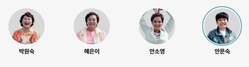 박원숙의 같이 삽시다 시즌3 출연자 박원숙 혜은이 안소영 안문숙 사진