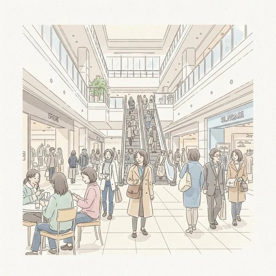 깔끔하고 넓은 오사카 쇼핑몰 내부