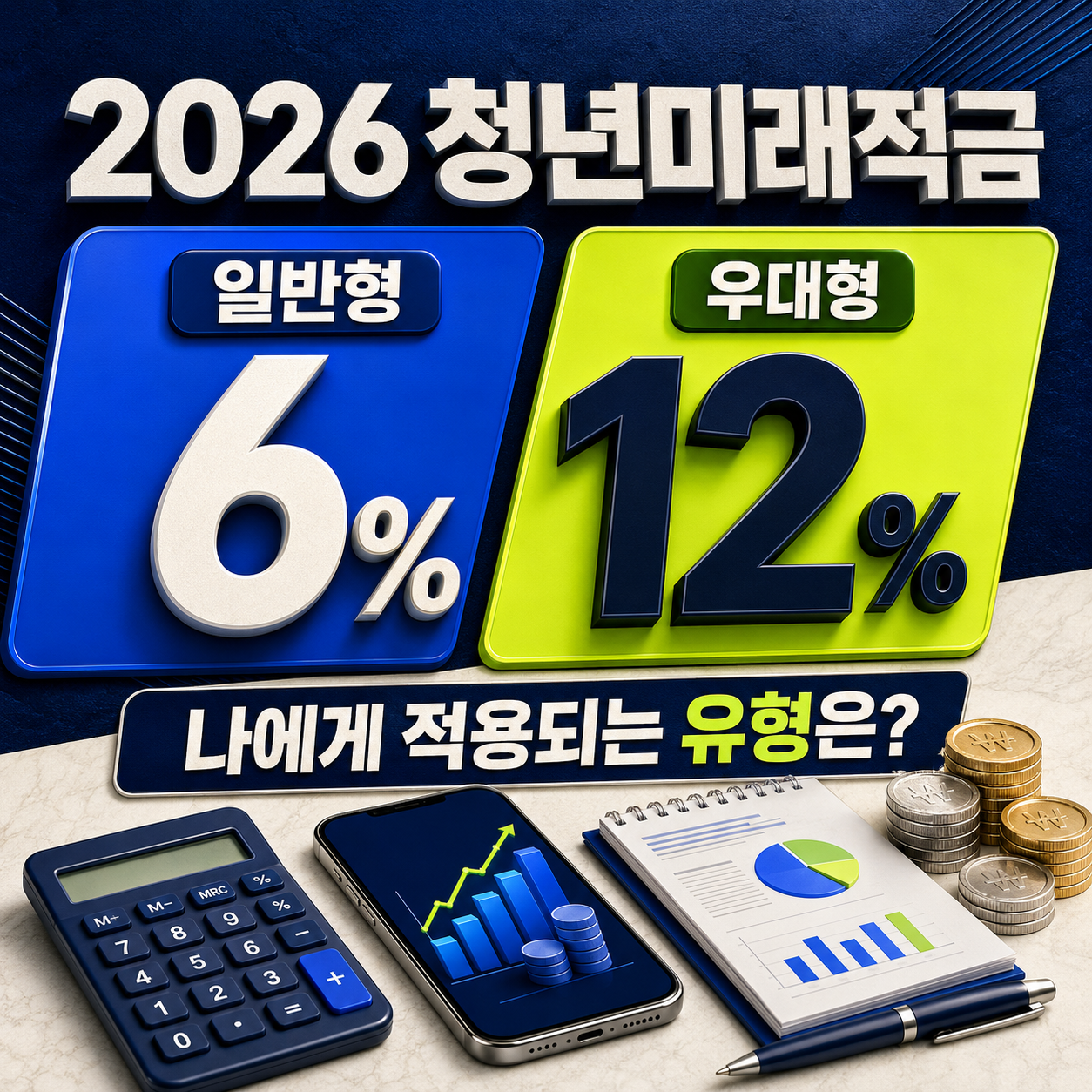 청년미래적금 일반형과 우대형 정부기여율 비교