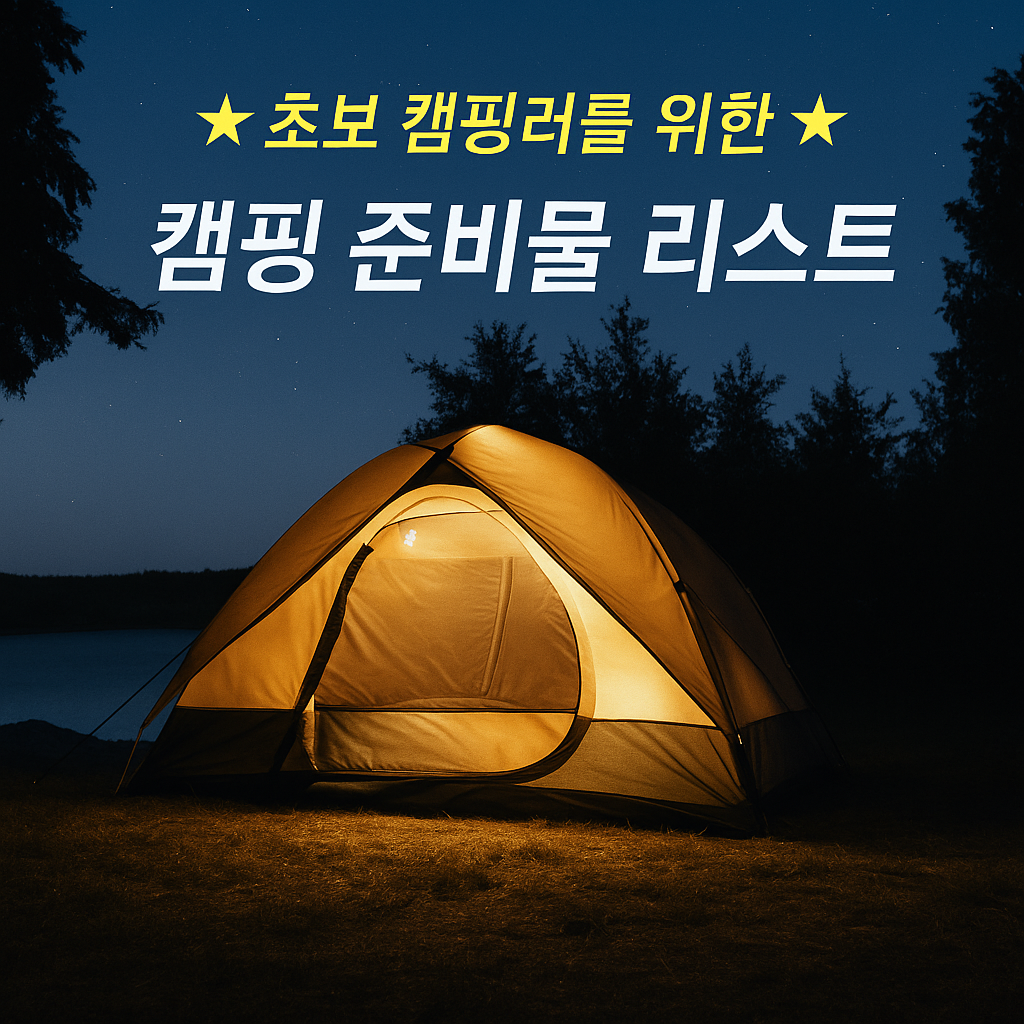 초보 캠퍼를 위한 캠핑 준비물 리스트