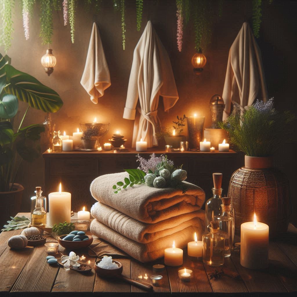 피부,체형관리 샵 배경