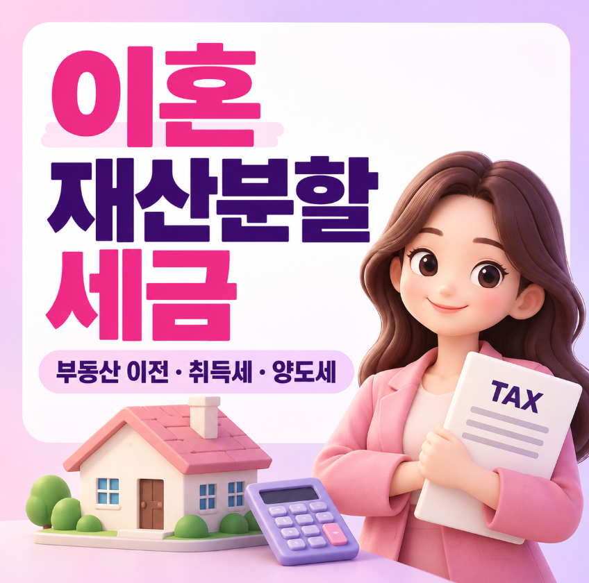 이혼 재산분할 세금 얼마나 나올까?｜부동산 이전&middot;취득세&middot;양도세&middot;증여세 총정리