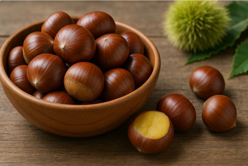 그릇에 담겨있는 찐밤