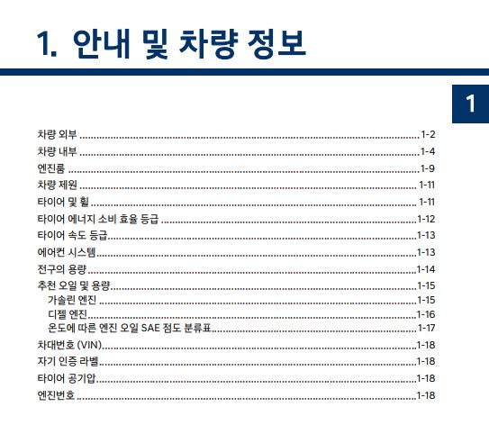 2024 팰리세이드 LX2 사용설명서 - 안내 및 차량정보