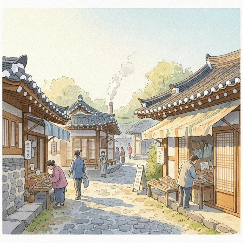 정겹고 소박한 영월 마을의 풍경