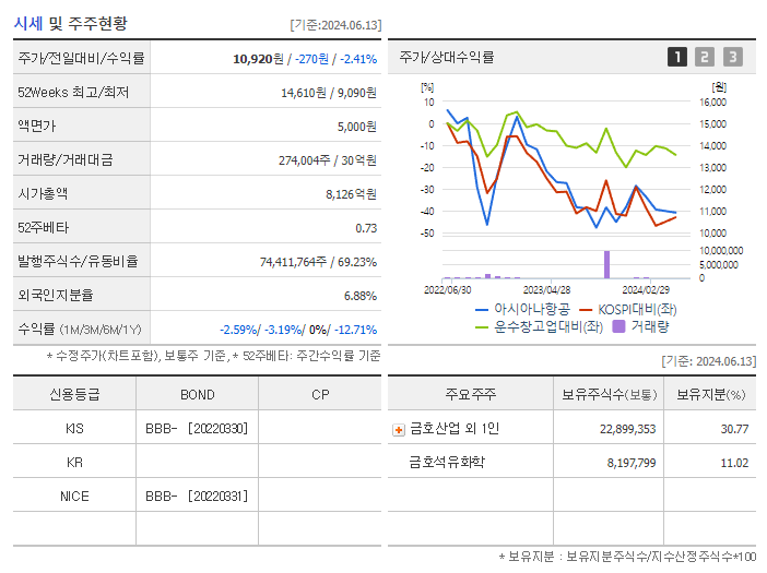 아시아나항공_기업개요