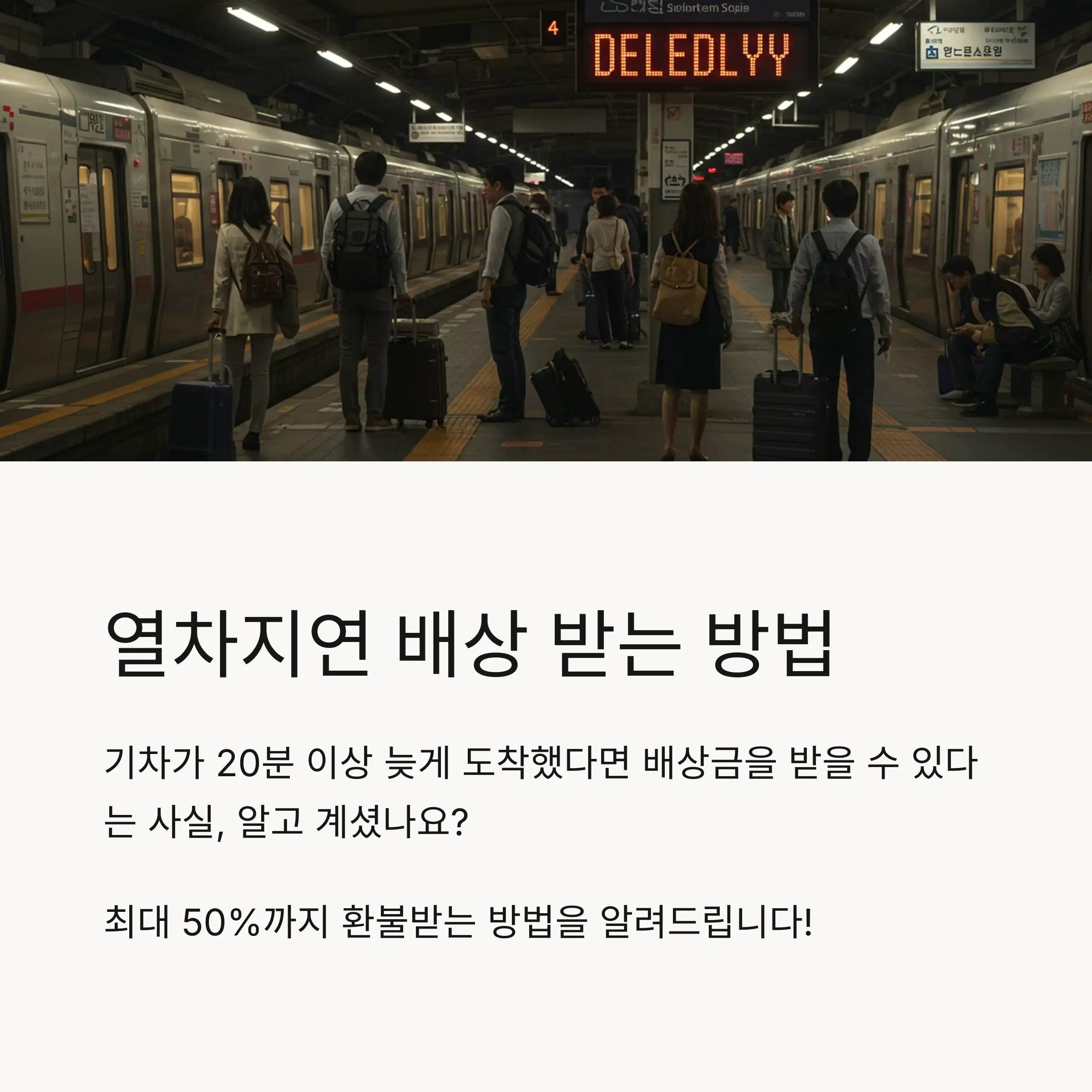 🚄 열차지연 배상제도 개요