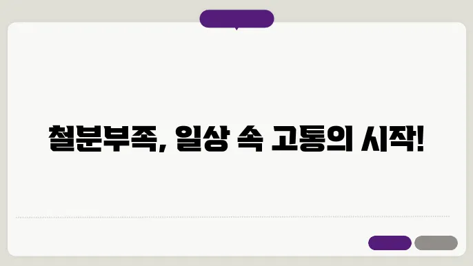 철분 부족 증상