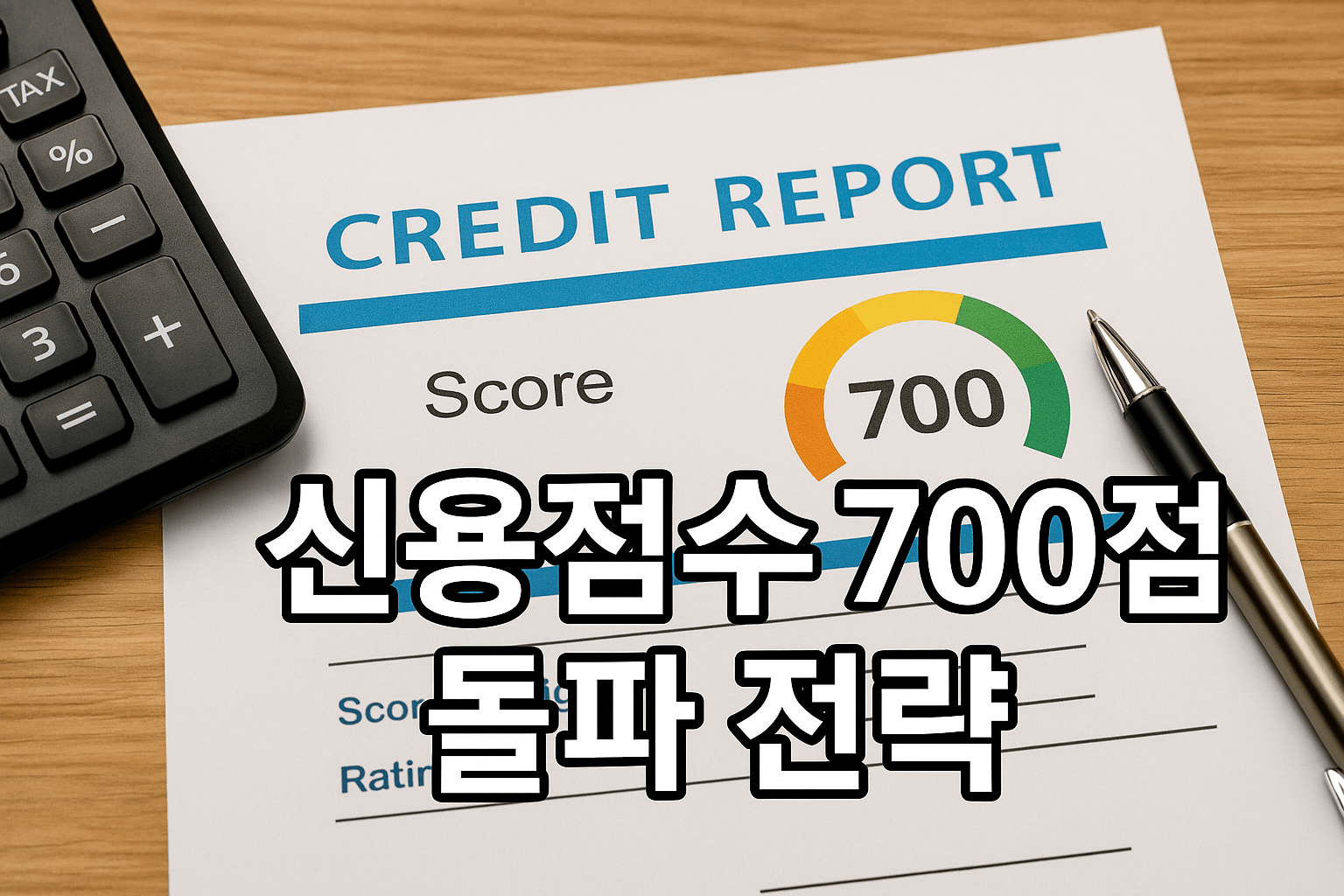 신용점수 700점 돌파 전략