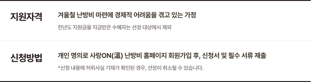 난방비 지원 자격, 신청방법 이미지