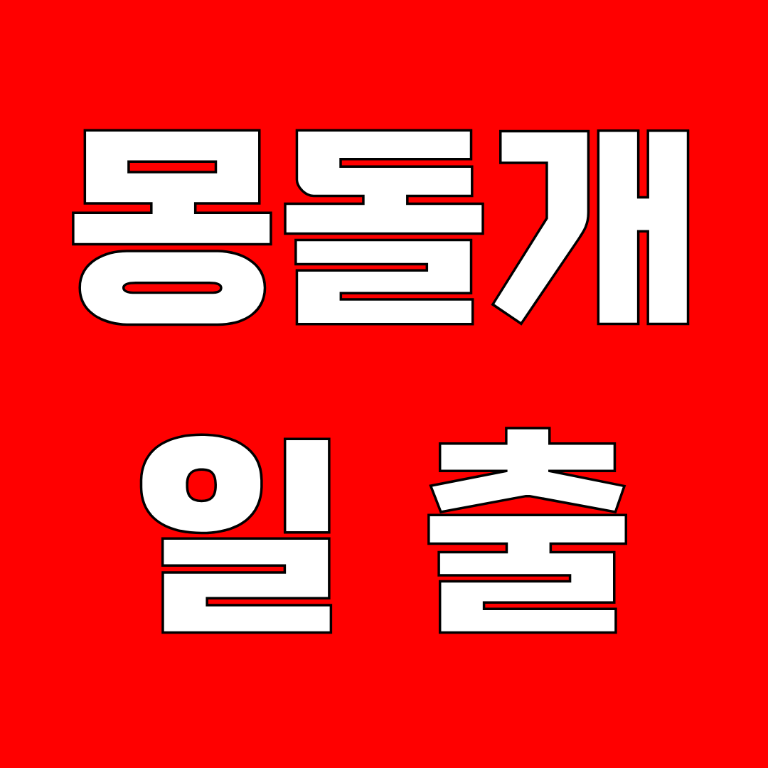 몽돌개 일출
