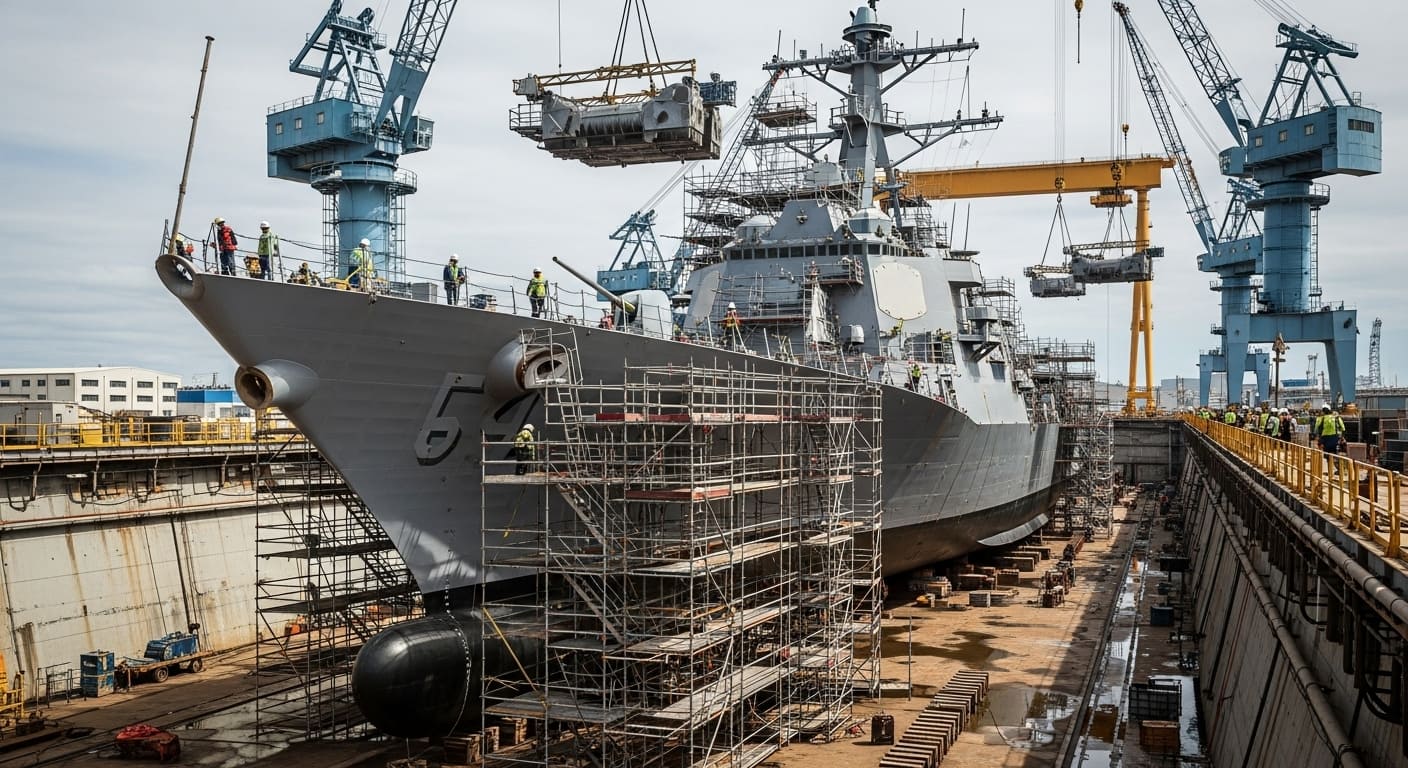 마스가 프로젝트로 조성되는 조선소 건설 현장