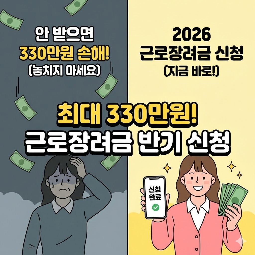 2026년 근로장려금, '이것' 하나 몰라서 330만원 그냥 날립니다.