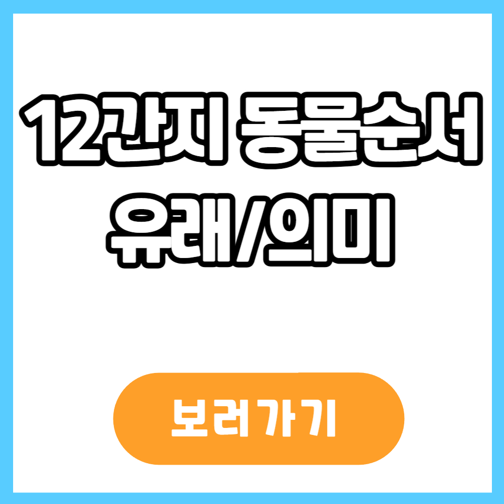 12간지 동물순서